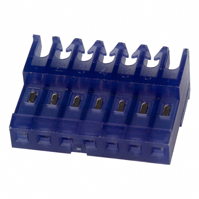 7 Position Rectangular Receptacle Connector IDC Tin 26 AWG